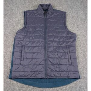 Texas Standard Quilted Full Zip Vest Mens‎ 2XL Navy Blue Western Puffer